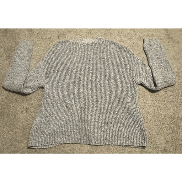 BB Dakota L Speckle Agent Cardigan Sweater Wool Blend Knit 3 Button V- Neck Gray - Picture 5 of 11